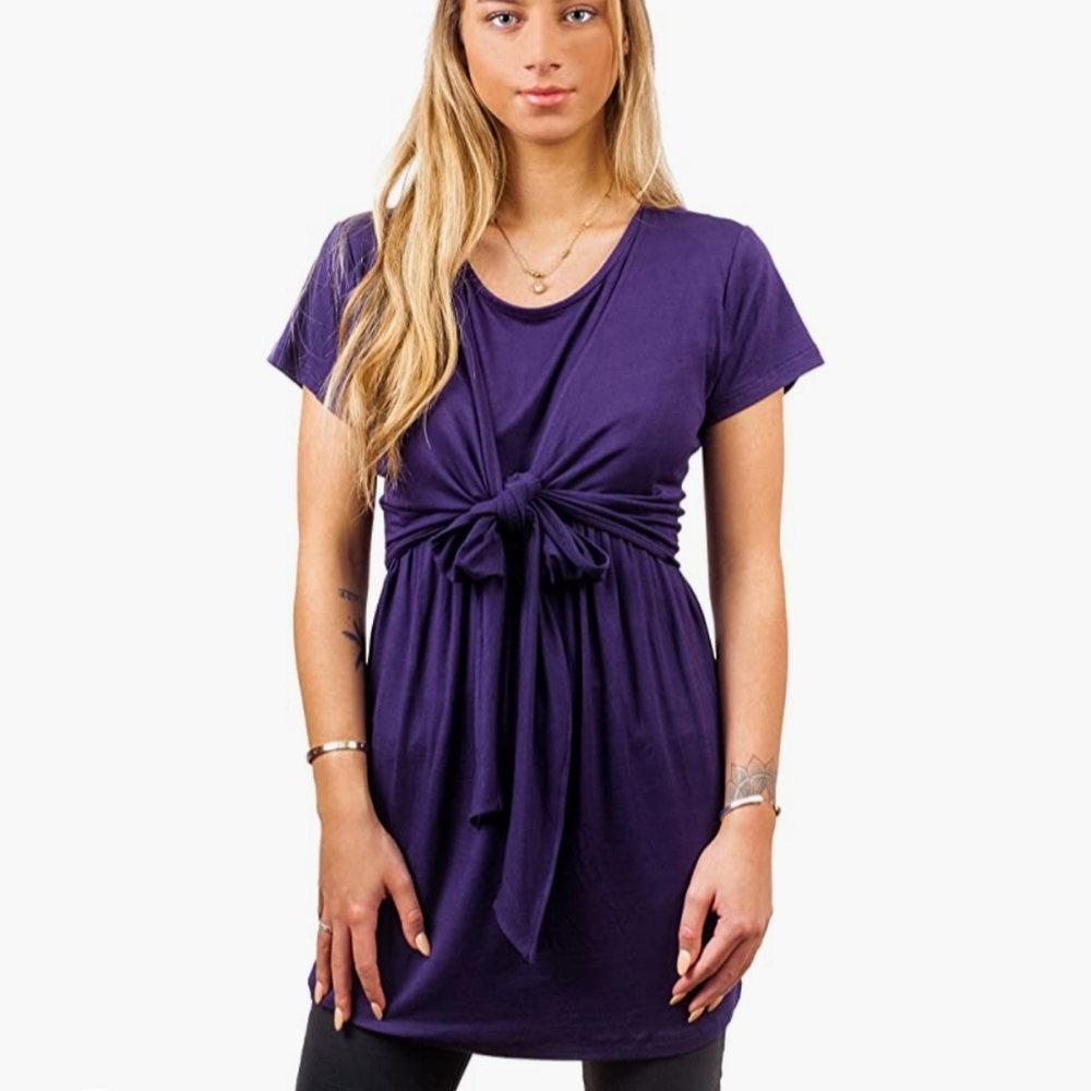 NWT nursing maternity shirt black size XL